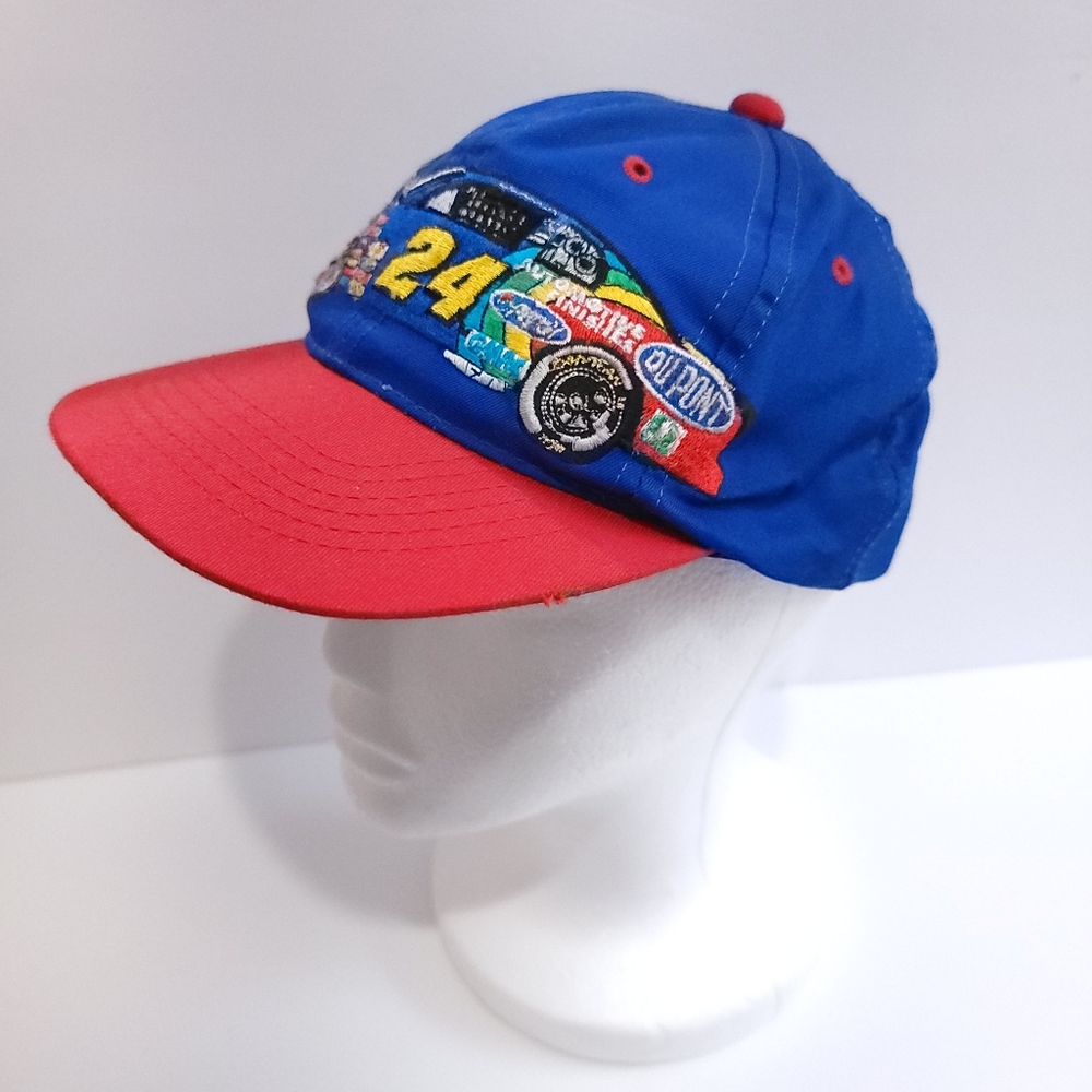 VTG Jeff Gordon #24 Nascar Baseball Hat Cap Blue Snapback Embroidered Youth